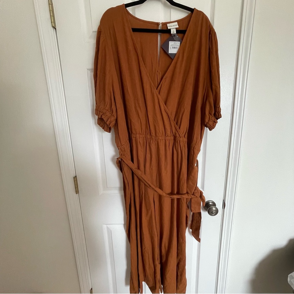 NWT Ava Viv - Burnt Orange Jumpsuit